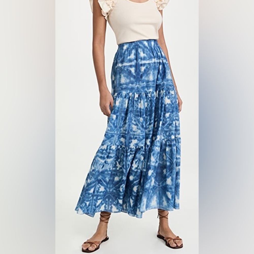 Cara Cara Blue Tie-Dye Maxi Skirt